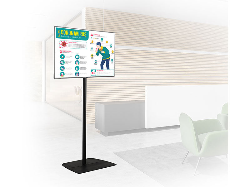 B-Tech Universal Large Flat Screen Single Pole Floor Stand - 1.8m | BT8572/BB - Image 3