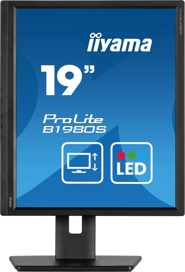 Alternative view of iiyama ProLite B1980S-B1 19" 75Hz 3ms LED-Backlit Monitor