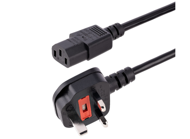 StarTech 1m Computer Power Cable - BS 1363 to C13 | BS13U-1M-POWER-LEAD