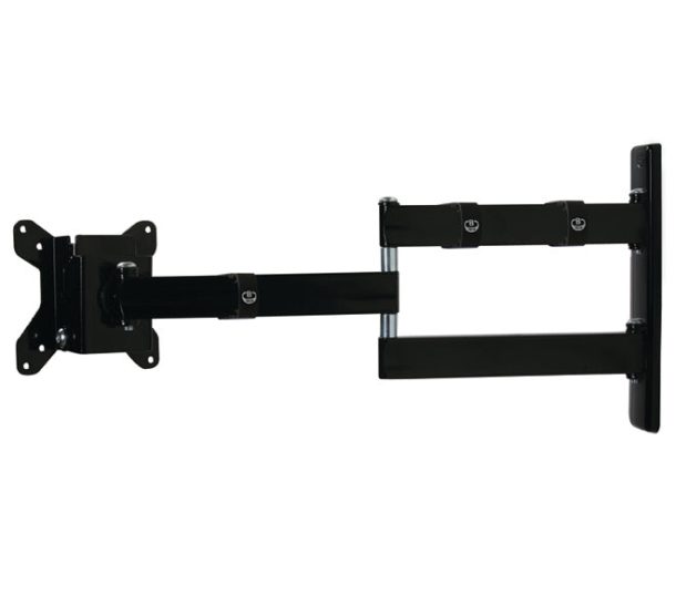 B-Tech 28" Double Arm Flat Screen Tilt & Swivel Wall Mount | BT7513/PB