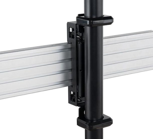 Alternative view of B-Tech SYSTEM X Adjustable Height and Depth Rail Mounting Bracket | BT8390-WFK6/B