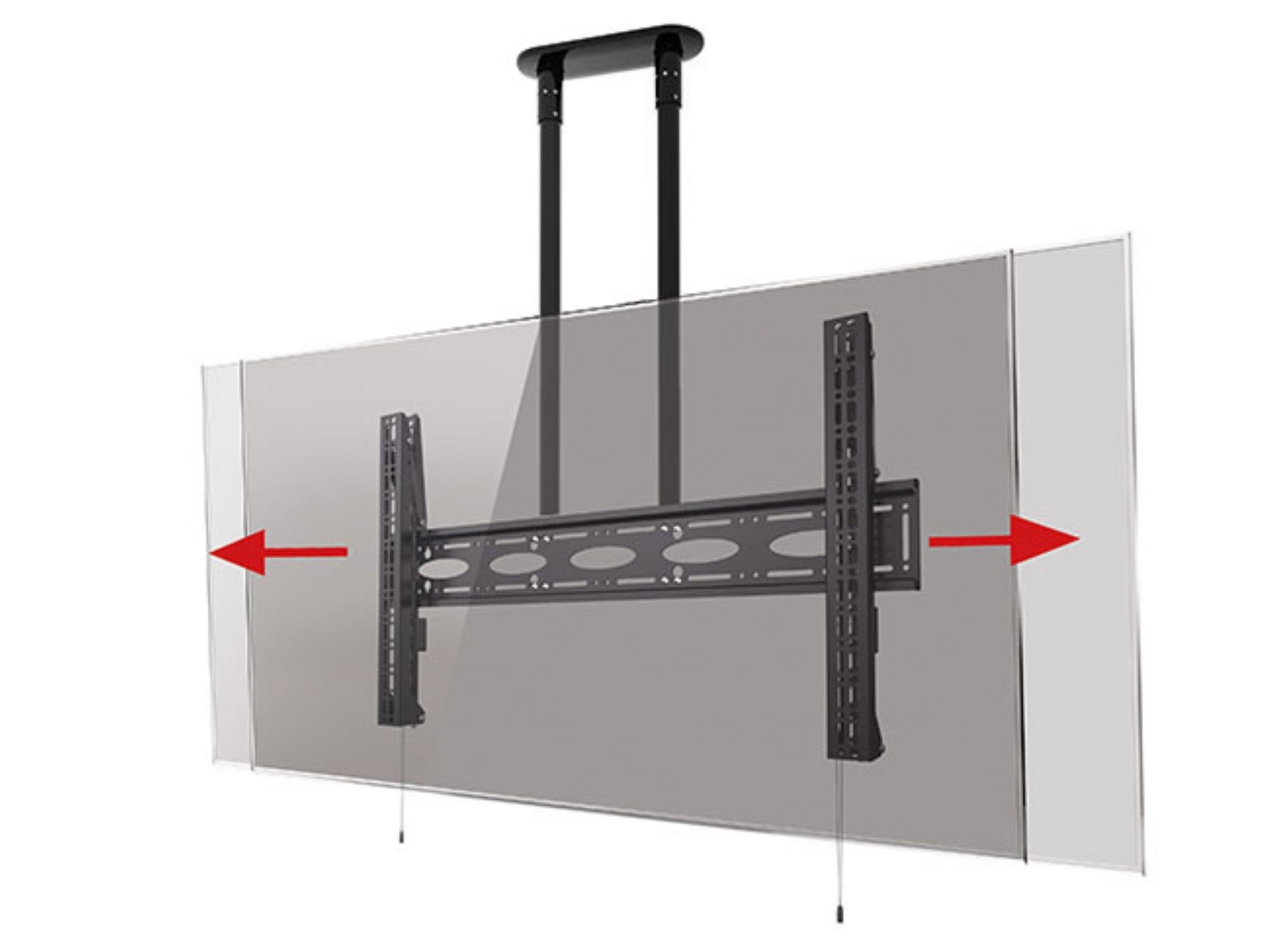 B-Tech Extra-Large Universal Flat Screen Ceiling Mount with Tilt (VESA 1000 x 600) - 3m | BT8449-300/BB - Image 3