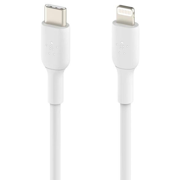Alternative view of Belkin BoostCharge USB-C to Lightning Cable 1m / 3.3ft White | CAA003BT1MWH