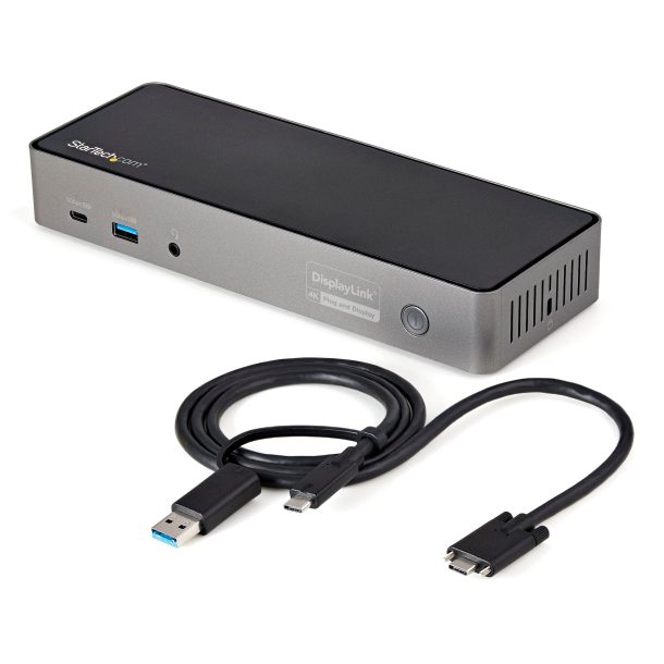 Alternative view of StarTech DK31C3HDPDUE Notebook Dock/Port Replicator Wired USB 3.2 Gen 2 (3.1 Gen 2) Type-C Black, Grey