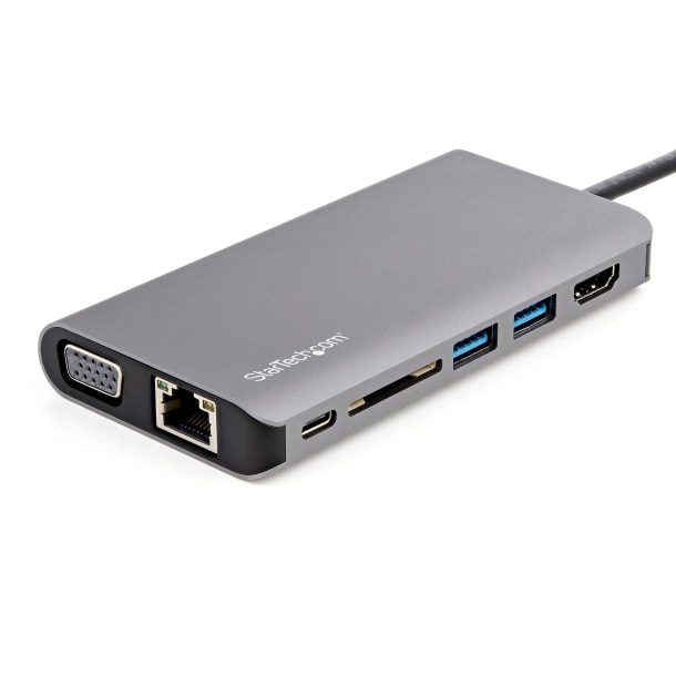 Alternative view of StarTech DKT30CHVAUSP Notebook Dock/Port Replicator Wired USB 3.2 Gen 1 (3.1 Gen 1) Type-C Black, Grey