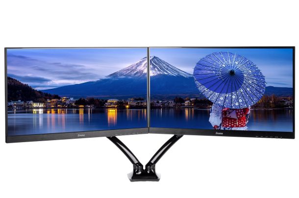 Alternative view of iiyama 27" Sleek And Stylish Dual Gas Spring Arm | DS3002C-B1