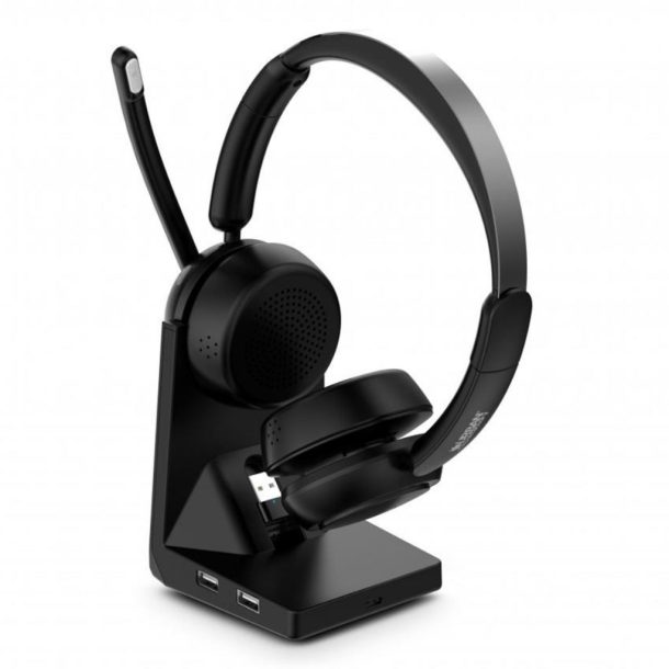 Alternative view of Urban Factory MOVEE MAX Headset Wireless Head-band Gaming USB Type-A Bluetooth Charging Stand Black | HBV70UF