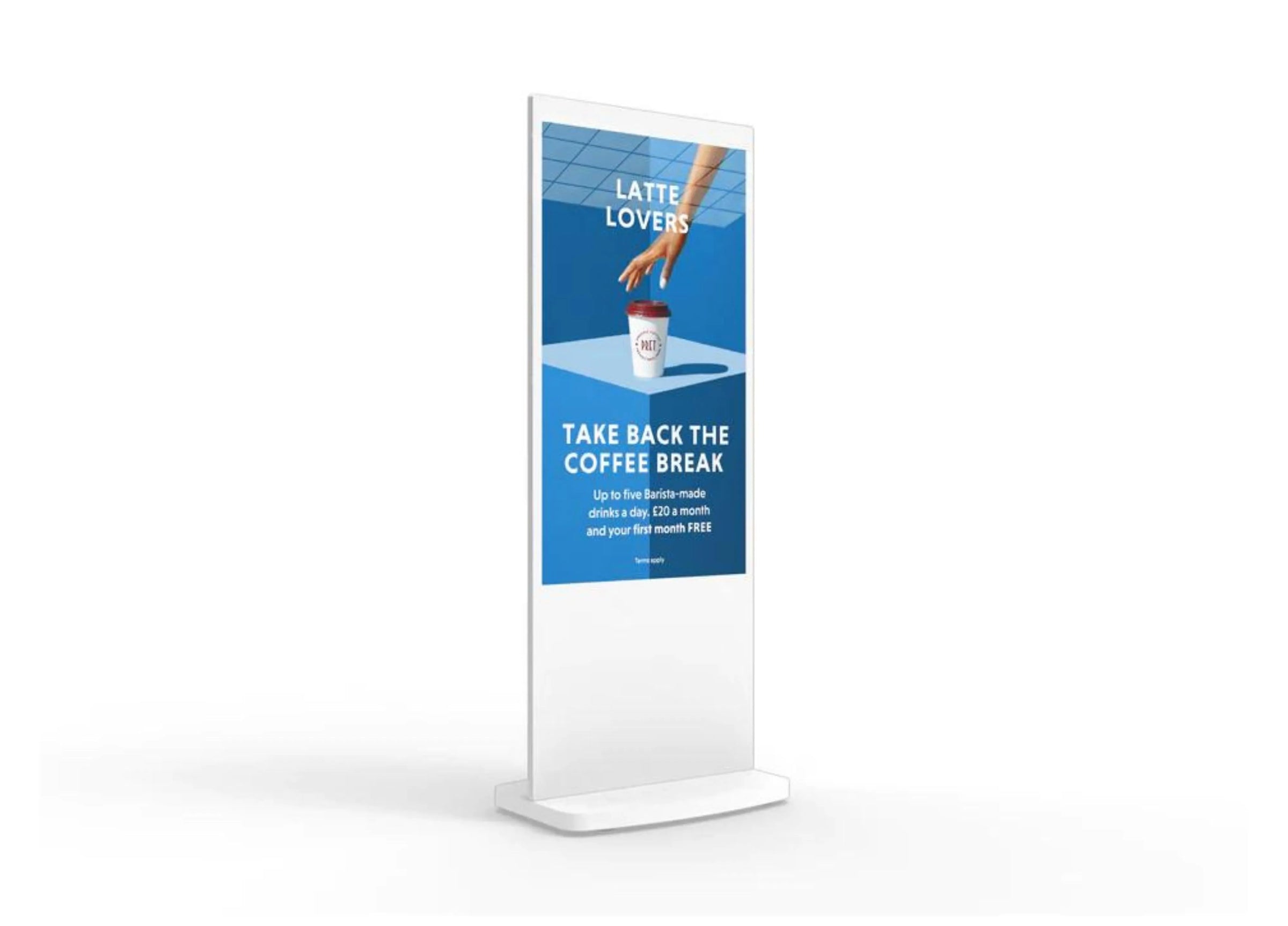 Allsee 55" Android Freestanding Digital Poster - White - Image 3