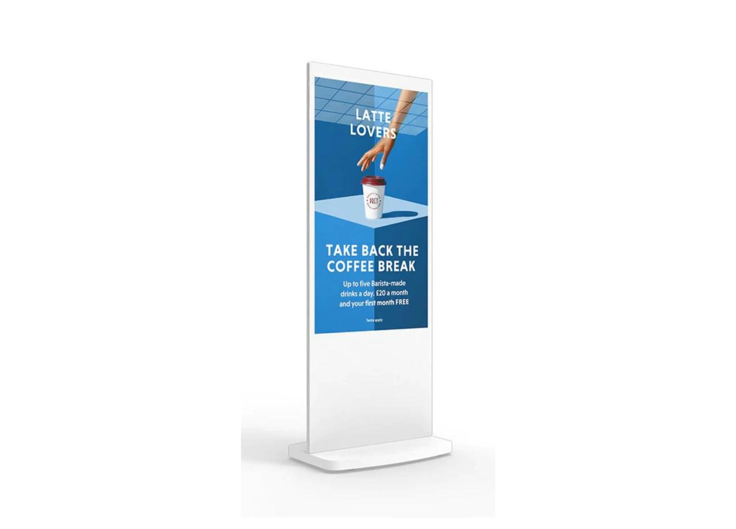 Allsee 55" Android Freestanding Digital Poster - White - Image 4