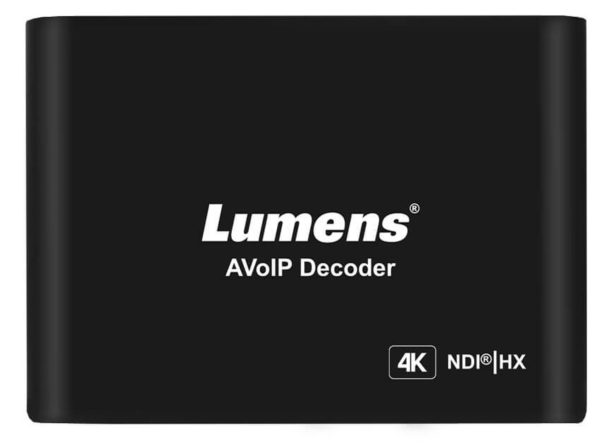 Alternative view of Lumens AV Over IP and NDI HX 4K Decoder