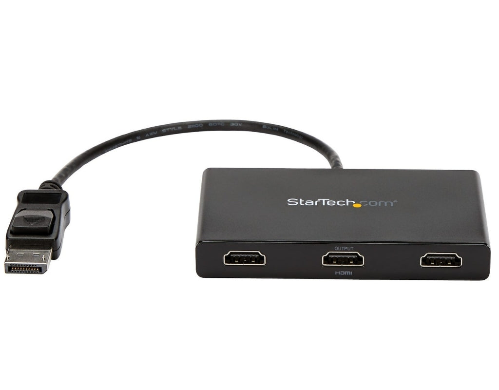 Startech 3-Port Multi Monitor Adapter - DisplayPort 1.2 to 3x HDMI MST Hub | MSTDP123HD