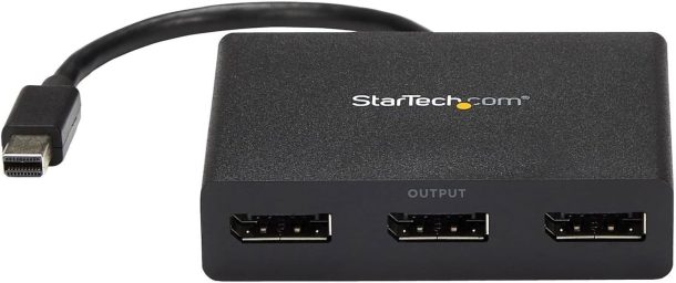 Startech 3-Port Multi Monitor Adapter - Mini DisplayPort to DisplayPort MST Hub | MSTMDP123DP