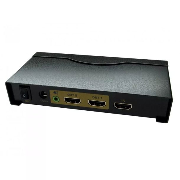 Alternative view of Cables Direct 2-Port HDMI V2 4K60Hz Video Splitter | NLHDSP202-HD2