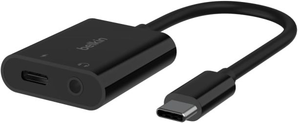 Belkin RockStar® 3.5mm Audio + USB-C Charge Adapter | NPA004BTBK