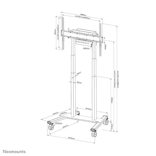 Neomounts 37" - 100" Display Trolley | FL55-875WH1 - Image 19