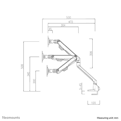 NeoMounts FPMA-D750DWHITE2 Monitor Arm Desk Mount - For 10-32" Screens - Image 7