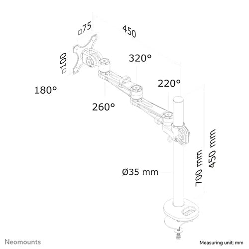 Neomounts FPMA-D935G 10-30" Monitor Arm Desk Mount - Image 8