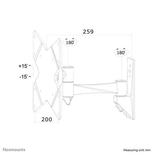 NeoMounts 10"-40" TV/Monitor Swivel Wall Mount | FPMA-W825 - Image 7
