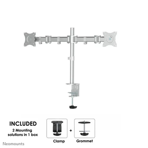 Alternative view of NeoMounts NM-D135DSILVER Monitor Arm Desk Mount - For Two 10-27" Screen
