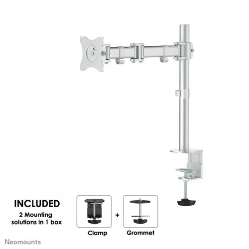 NeoMounts NM-D135SILVER Monitor Arm Desk Mount - For 10-30" Screen - Image 2