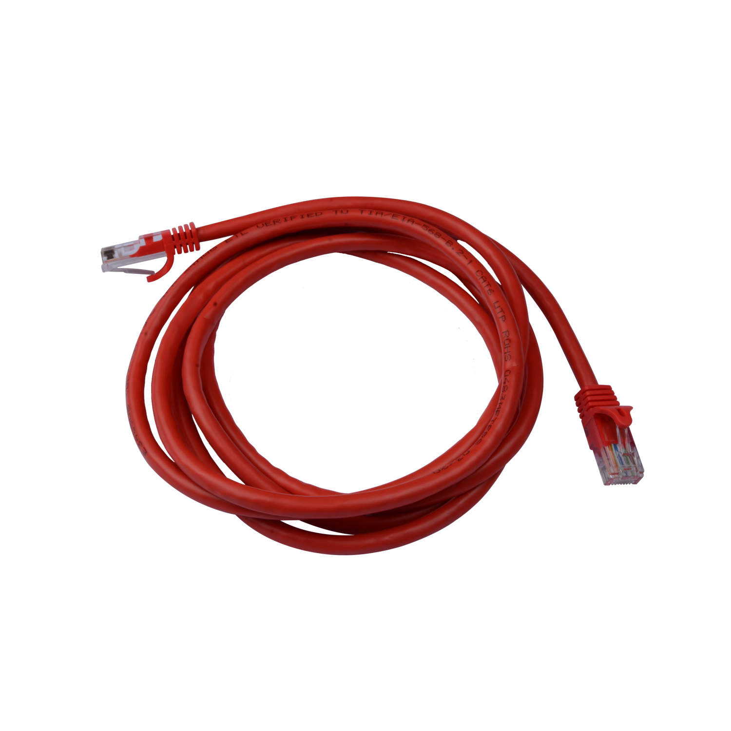 V7 2m Red Cat6 Unshielded (UTP) Cable RJ45 Male to RJ45 Male 6.6ft | V7CAT6UTP-02M-RED-1E - Image 2
