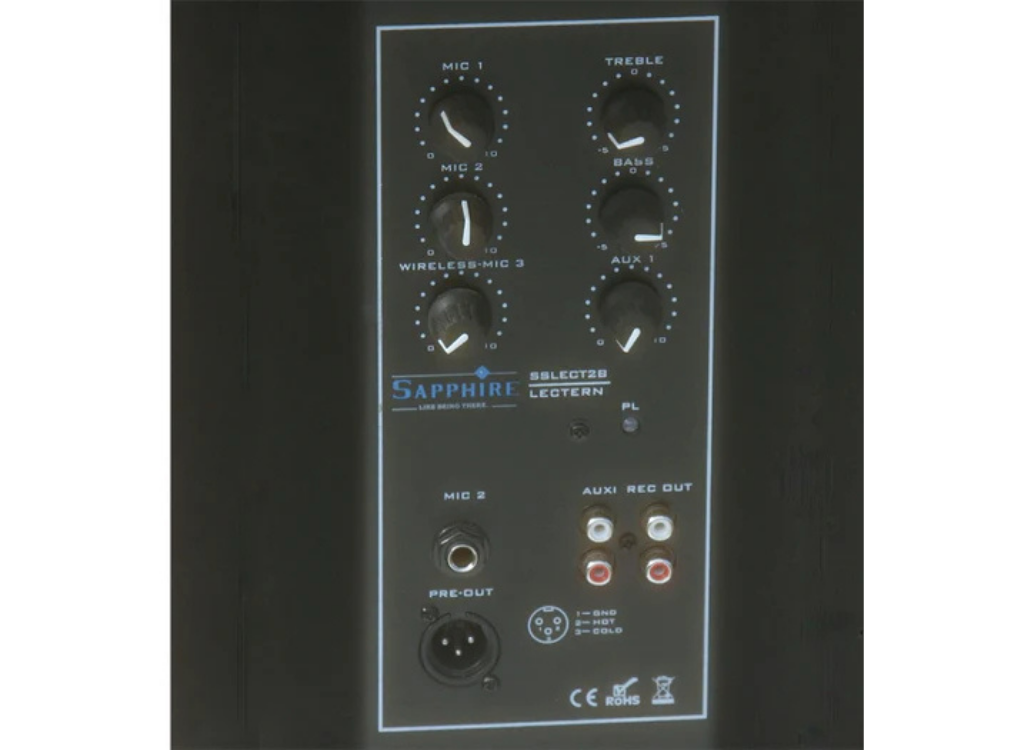 Sapphire Sound Lectern in Black | SSLECT2B - Image 2