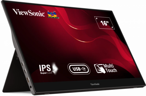 Alternative view of ViewSonic TD1655 16" Touch Screen Portable Monitor