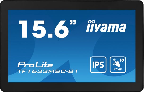 iiyama ProLite TF1633MSC-B1 15.6" PCAP 10 Points Touch Screen Monitor