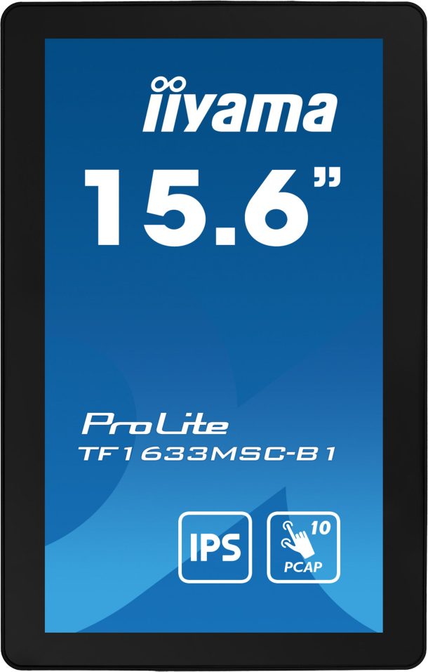 Alternative view of iiyama ProLite TF1633MSC-B1 15.6" PCAP 10 Points Touch Screen Monitor