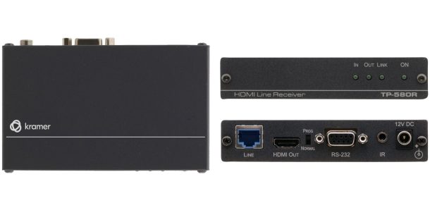 Kramer Electronics 4K60 4:2:0 HDMI HDCP 2.2 Receiver with RS-232 and IR Over Long-Reach HDBaseT | TP-580R