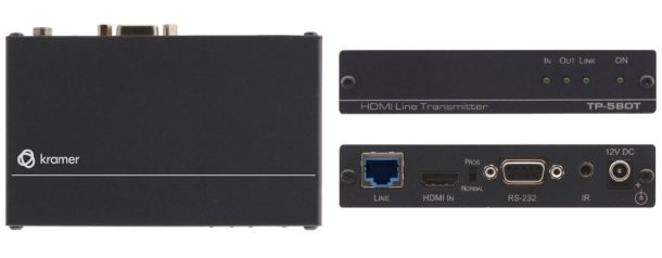 Kramer 4K60 4:2:0 HDMI HDCP 2.2 Transmitter with RS-232 & IR Over Long-Reach HDBaseT | TP-580T