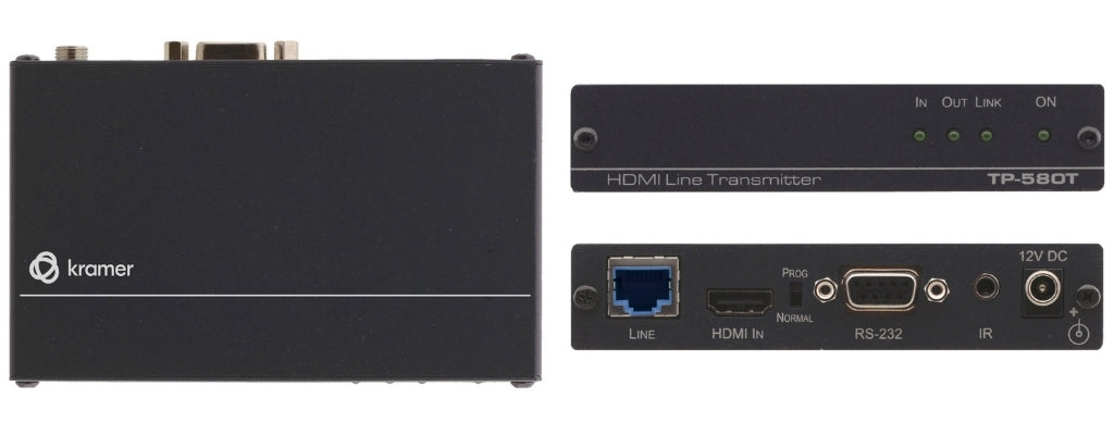Kramer 4K60 4:2:0 HDMI HDCP 2.2 Transmitter with RS-232 & IR Over Long-Reach HDBaseT | TP-580T