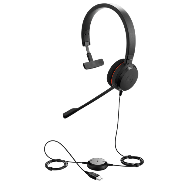 Alternative view of Jabra 4993-823-109 Evolve 20 Teams Certified Mono USB Headset