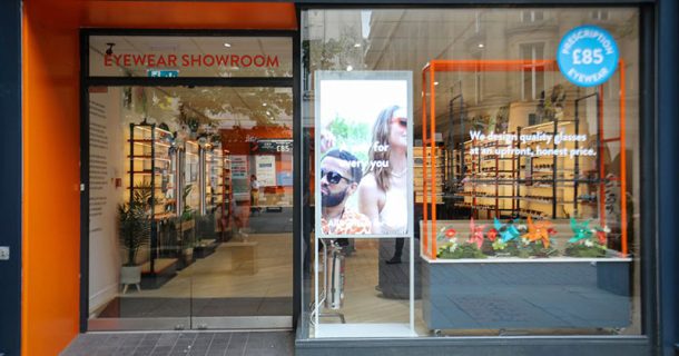 Alternative view of 55" White Double-Sided Ultra High Brightness Digital Display | 3500 cd/m² Floor Standing-Signage