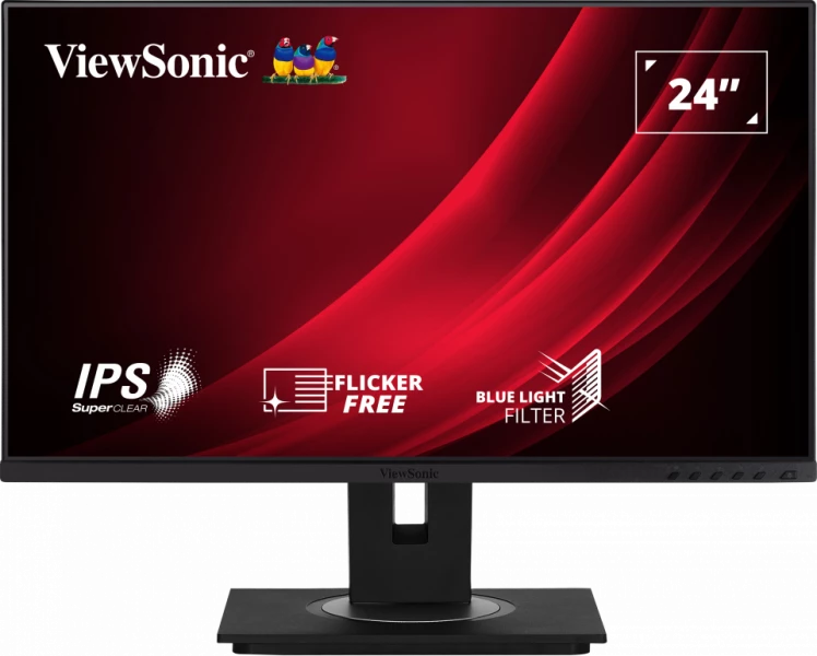 ViewSonic VG2448A-2 24" SuperClear® IPS Frameless Monitor with Advanced Ergonomics