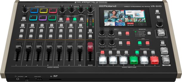 Alternative view of Roland Ultra Compact Audio/Video Mixer | VR-6HD