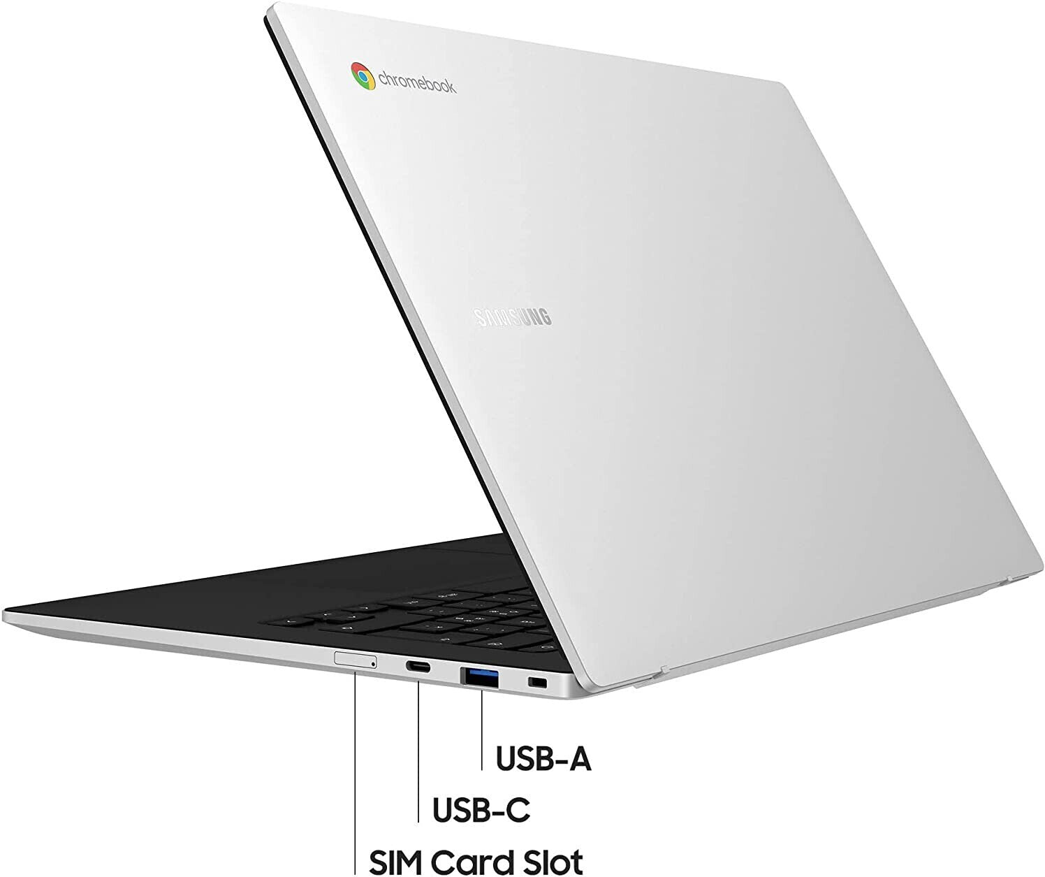 Samsung Galaxy Chromebook N4500 14" HD IntelĀ® CeleronĀ® N 4 GB RAM 64 GB eMMC ChromeOS Silver - Image 3