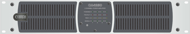 Alternative view of Cloud Electronics CA4250 4 Channel Amplifier 250w Per Output Channel
