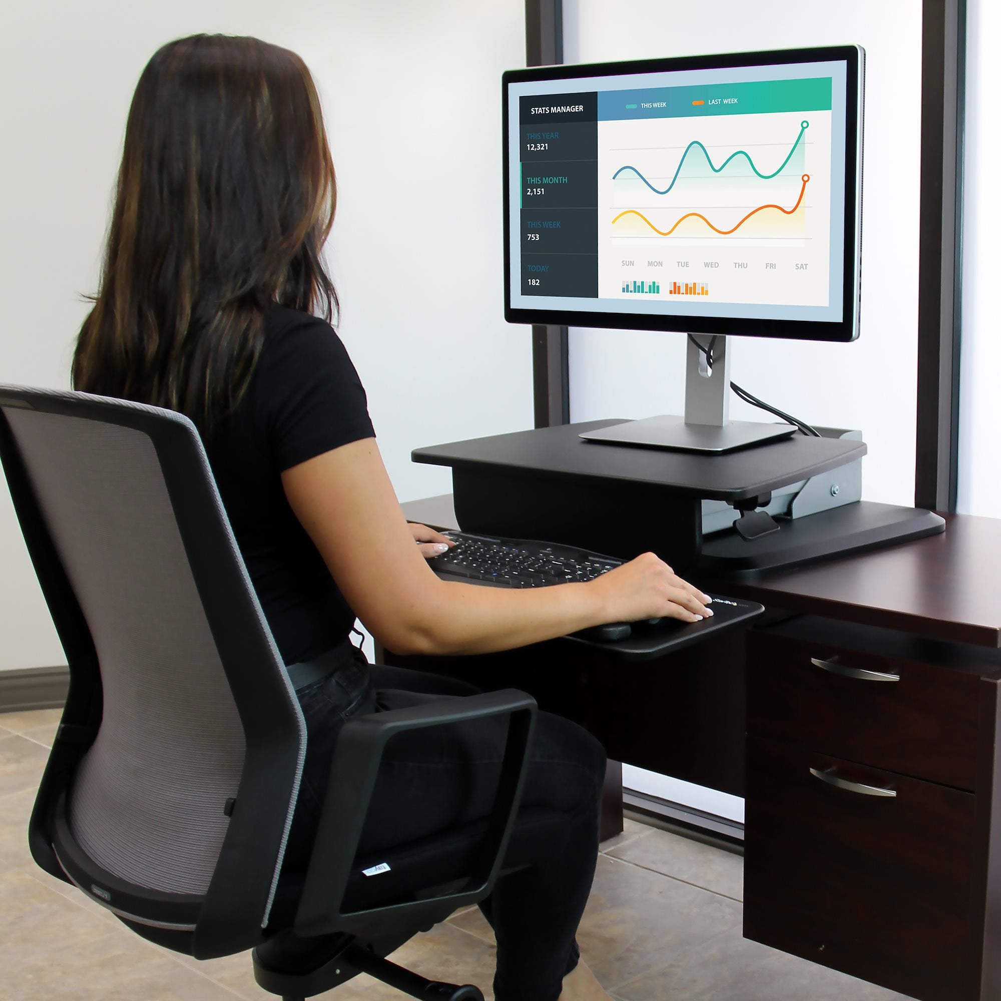 StarTech ARMSTS Sit-to-Stand Workstation - Image 8