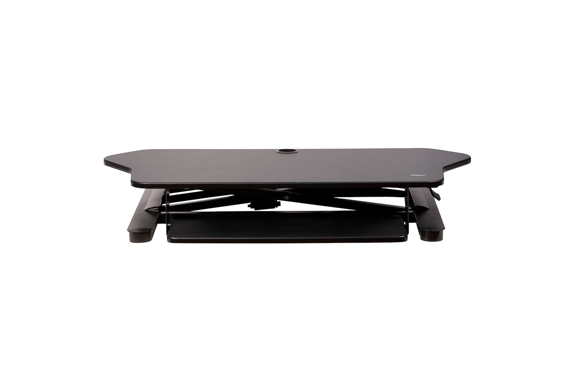 StarTech ARMSTSCORNR Corner Sit Stand Desk Converter with Keyboard Tray - Image 4