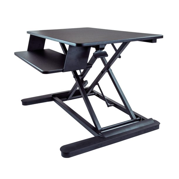 StarTech ARMSTSLG Sit Stand Desk Converter with Keyboard Tray | Large 35" x 21" Surface