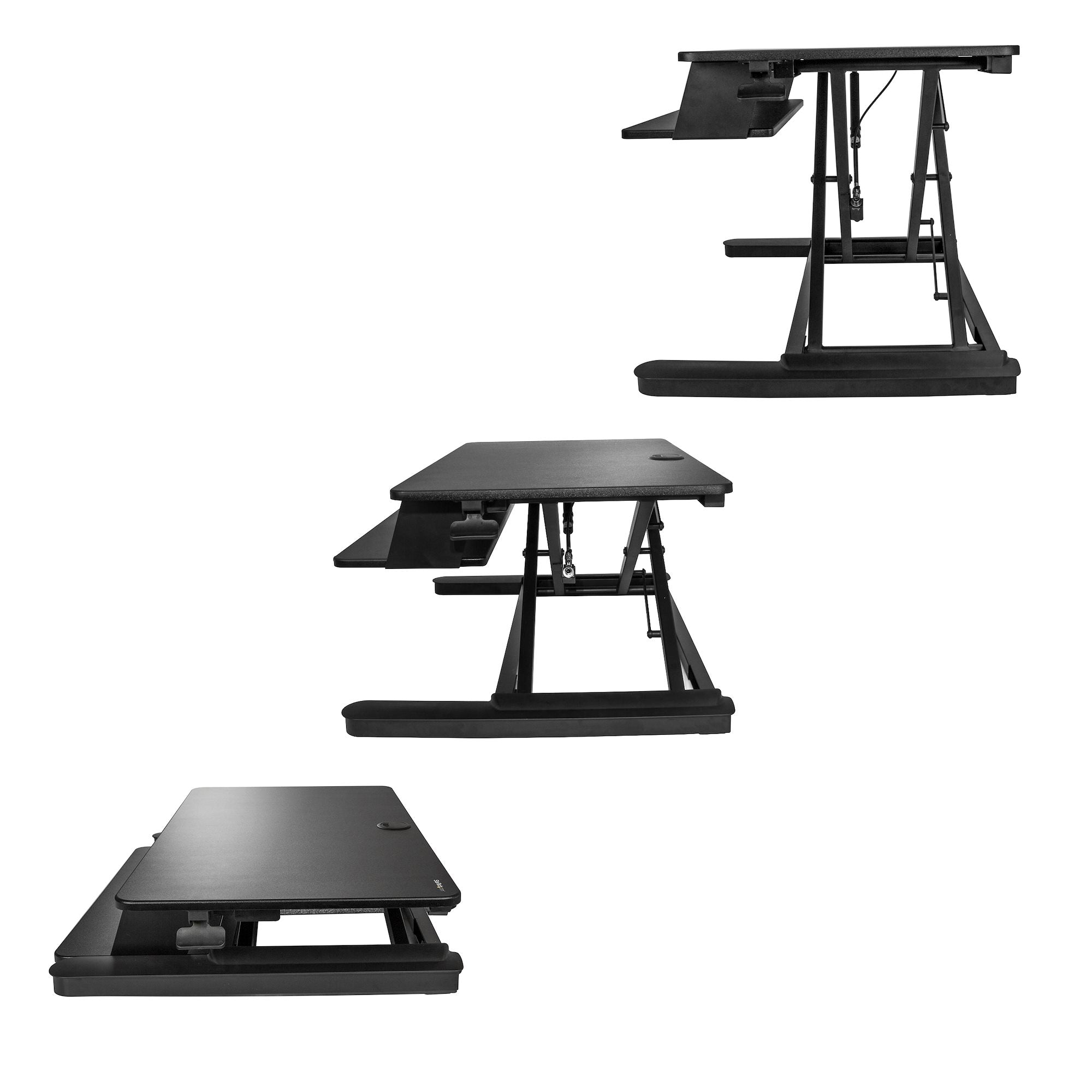 StarTech ARMSTSLG Sit Stand Desk Converter with Keyboard Tray | Large 35" x 21" Surface - Image 2