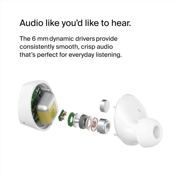 Alternative view of Belkin SoundForm Bolt Wireless In-ear Bluetooth White Headset | AUC009BTWH