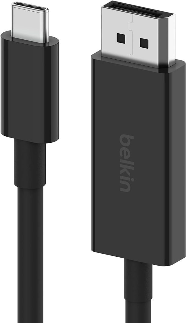 Alternative view of Belkin 2 m USB Type-C DisplayPort Black | AVC014BT2MBK