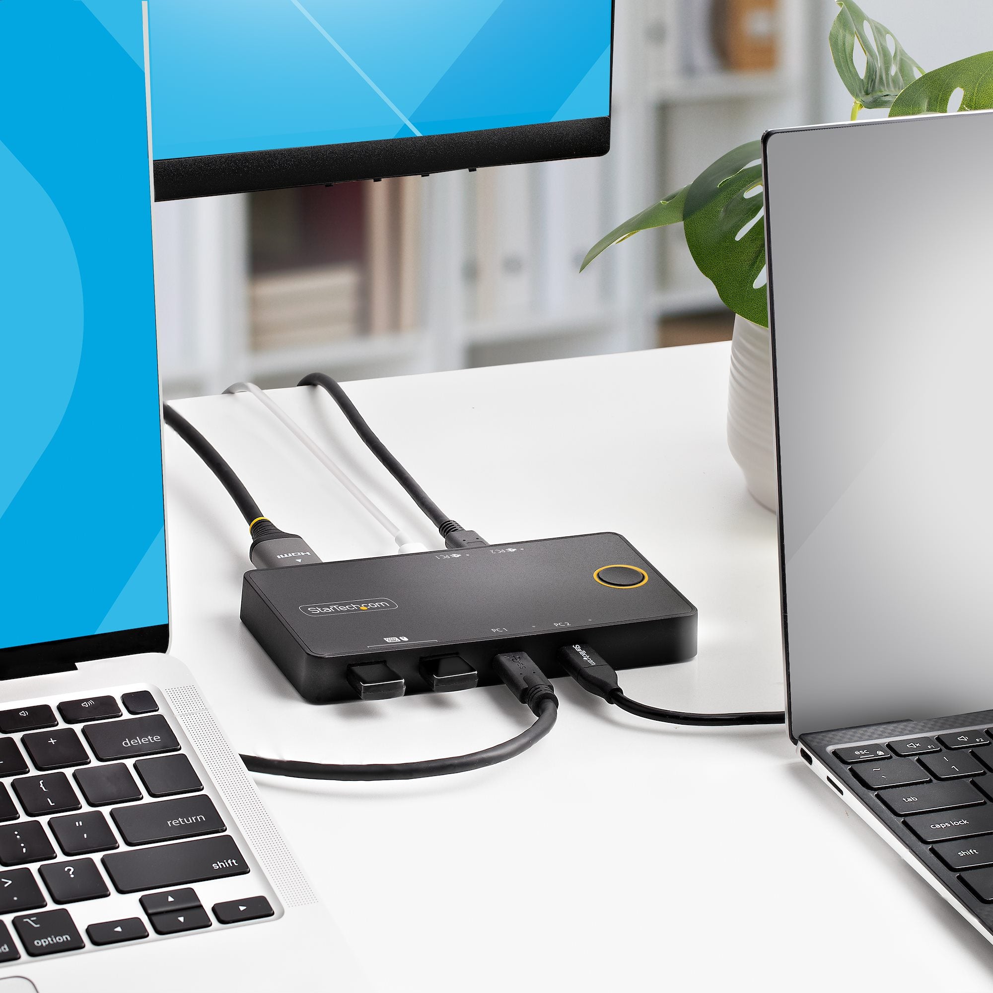 StarTech 2-Port USB-C KVM Switch, Single-4K 60Hz HDMI Monitor, Dual-100W Power Delivery Pass-through Ports, Bus Powered | C2-H46-UC2-PD-KVM - Image 9