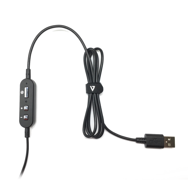 Alternative view of V7 Deluxe USB Stereo Headset with Microphone - HU521-2EP