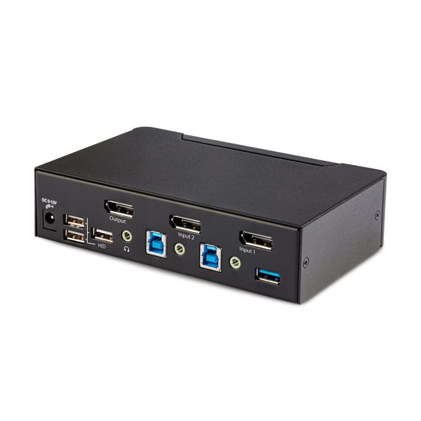 Alternative view of StarTech 2-Port DisplayPort KVM Switch, 8K 60Hz / 4K 144Hz, Single Display | D86A2-2-PORT-8K-KVM
