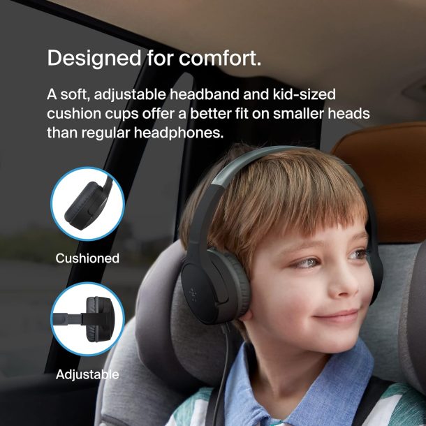 Alternative view of Belkin SoundForm Mini Wired On-Ear Headphones for Kids | AUD004BTBK