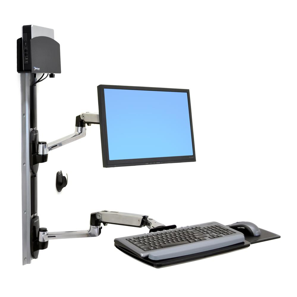 Ergotron LX Wall Mount System With Small CPU Holder - 45-253-026 - Image 3