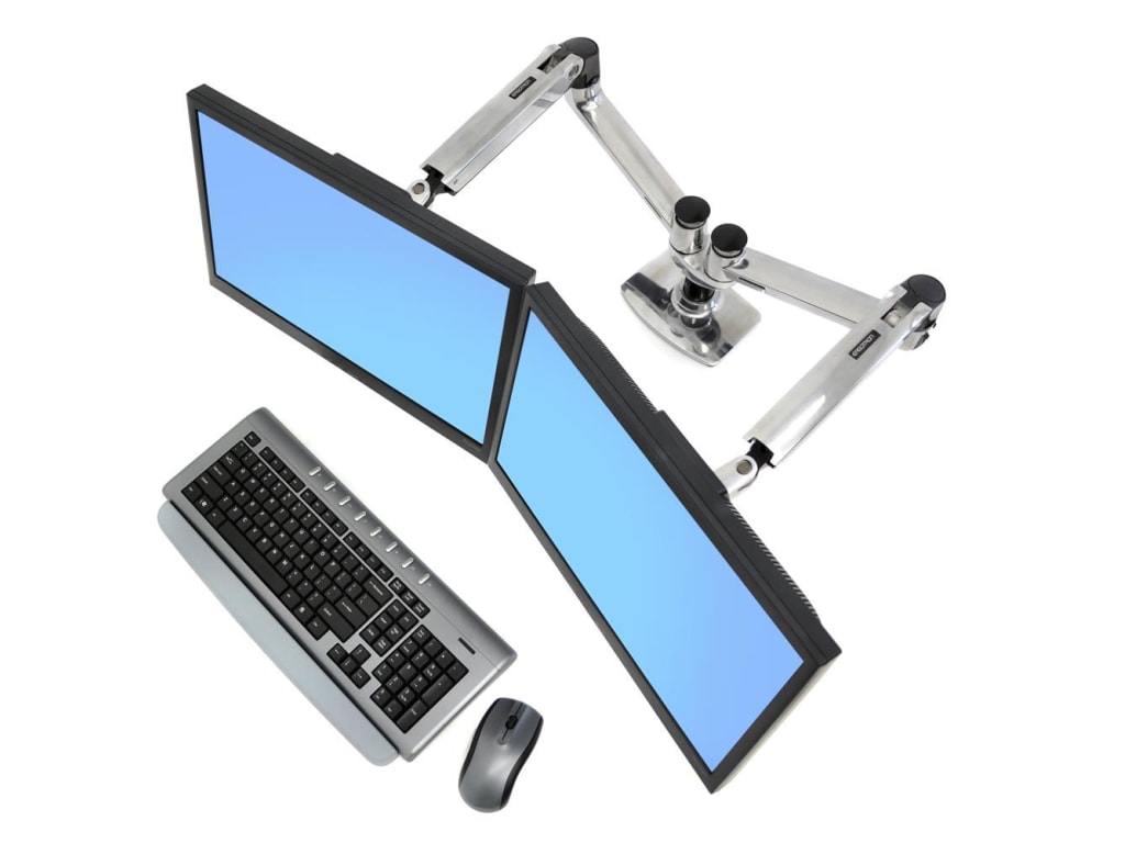 Ergotron 27" LX Dual/Multi LCD Monitor Arm Aluminium | 45-245-026 - Image 5